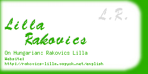 lilla rakovics business card